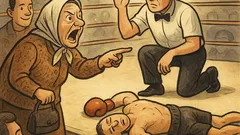 Vic: Sudac odbrojava boksaču, a baba...