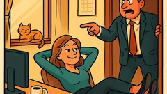 Vic: Šef ulazi u ured službenice