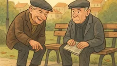 Vic: Dvojica penzionera sjede na klupi