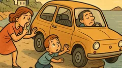 Vic: Mama, mama, zašto guramo auto?