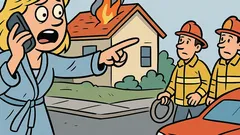 Vic: Plavuši gori kuća, zove vatrogasce