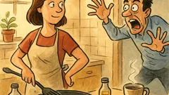 Vic: Žena peče jaja, muž uleti u kuhinju…